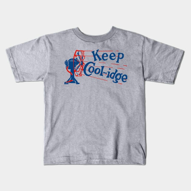 Keep Coolidge - Vintage Political Campaign Button Calvin Coolidge Kids T-Shirt by Yesteeyear